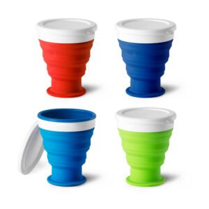 Copo retrátil de viagem em silicone e PP (400 mL)